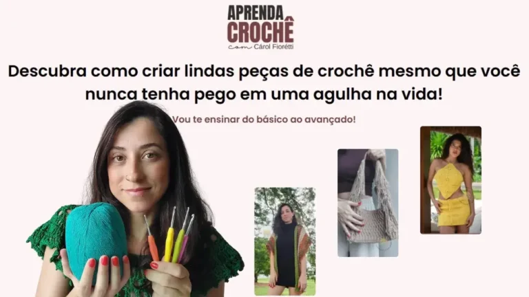Capa Artigo Aprenda Crochê com Cárol Fiorétti - Guia Melhor Curso